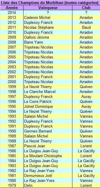 les champions du Morbihan